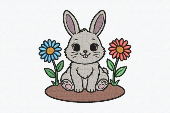 Cute Flower Bunny Embroidery: A Boutique Review