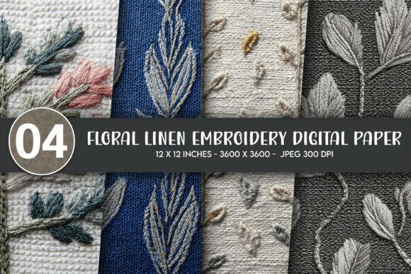 Floral Linen Embroidery Digital Paper: A Designer Review