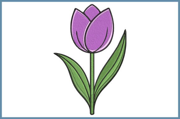 Tulip Embroidery Design: Elegant Floral for Etsy Sales
