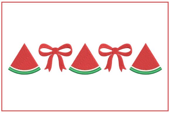 Watermelon and Bow Embroidery: A Summer Design Review